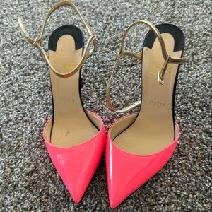 Louboutin ankle strap heels